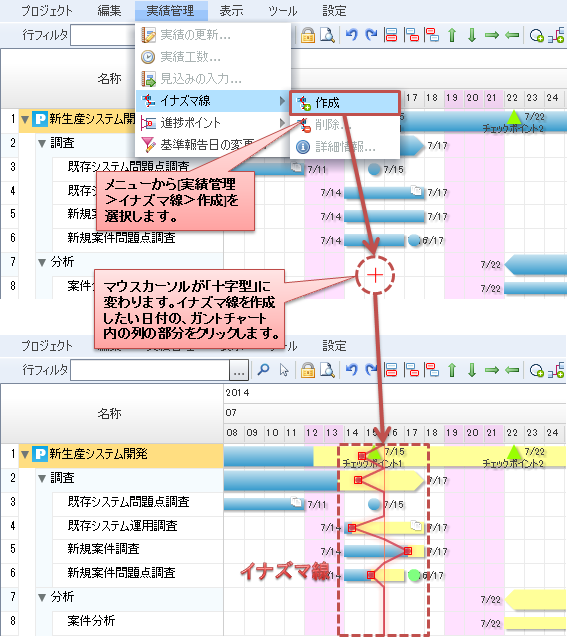 イナズマ線の作成